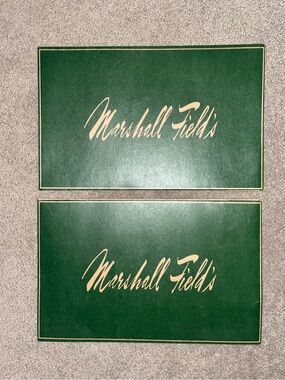 Vintage Marshall Field's Green Gift Box with Gold Script (2 boxes)